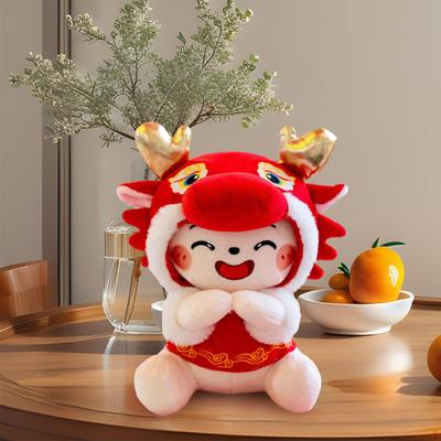 Cartoon Chinese Dragon Pillow Stuffed Animal Toy Sleeping Lovely Spring Festival Decoration