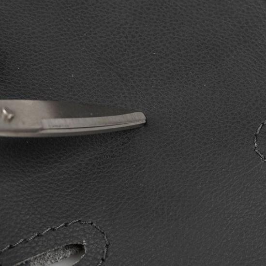 DIY Black Leather Sewing Steering Wheel Cover For Hyundai Palisade -