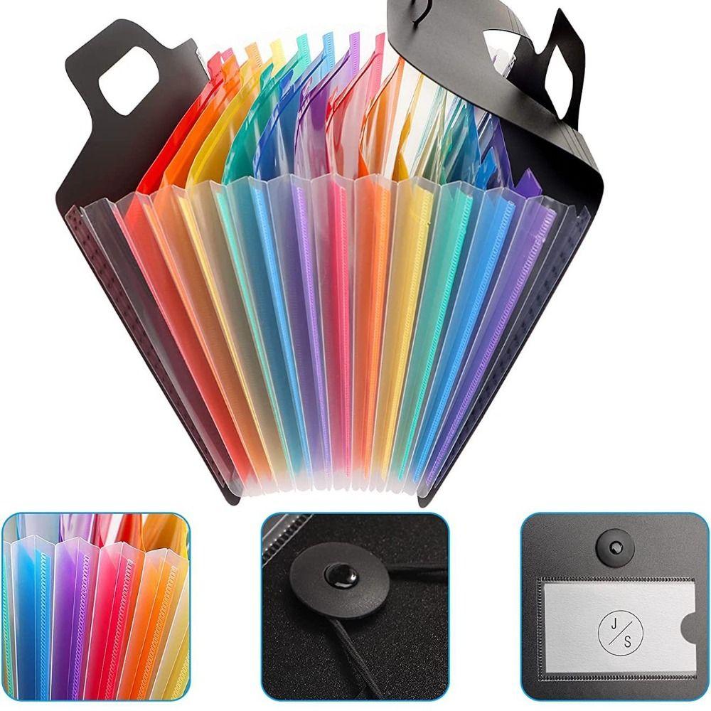13 Pocket Accordion Folder with Handle a4 Document Bag Expanded File Holder  Document Storage