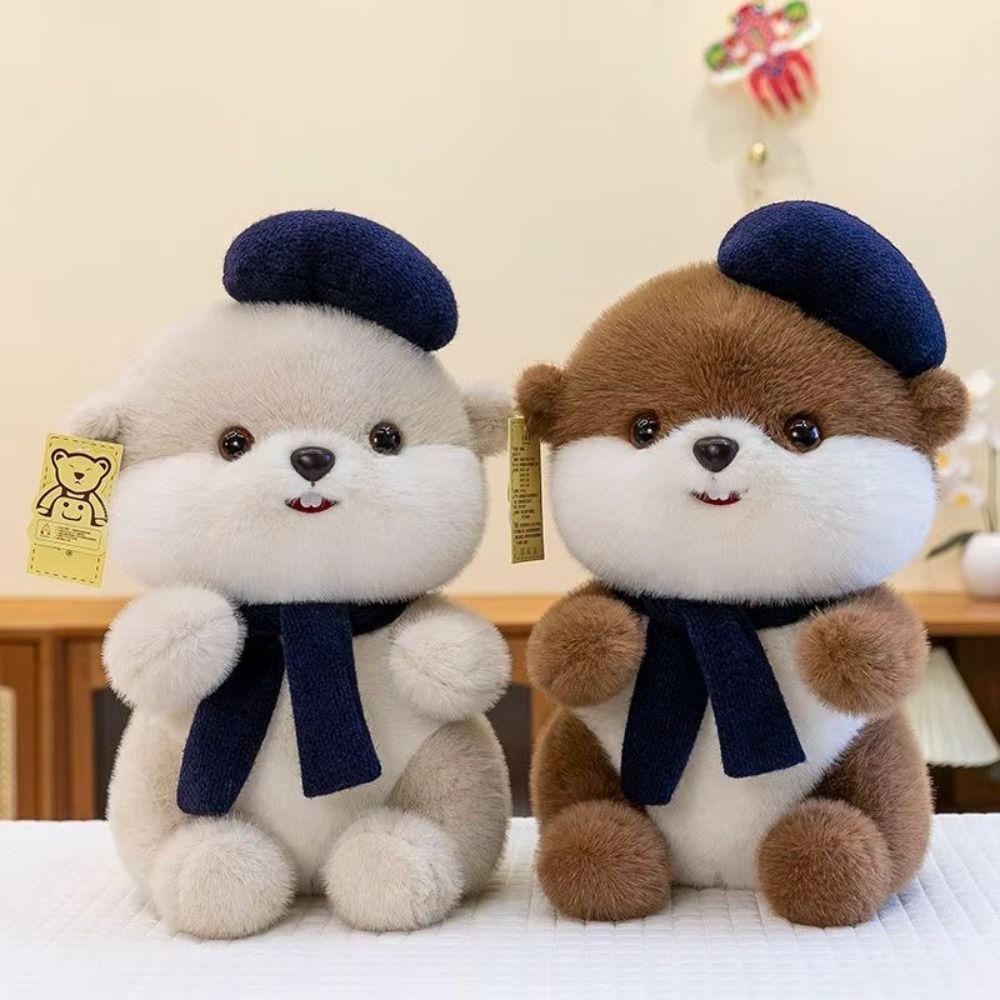 Fluffy Little Otter Plush Toy Soft Squirrel Plush Toy Beaver Plush Doll  Home Decor
