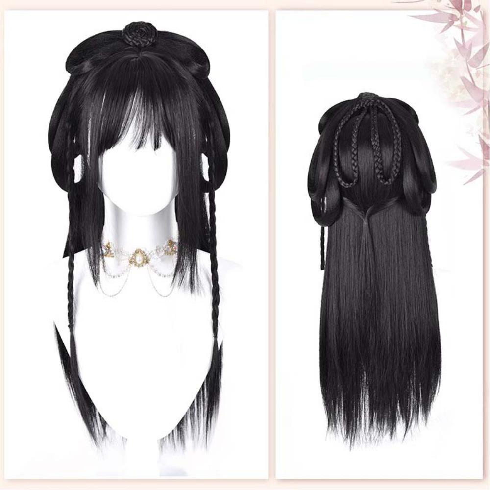 Heat-resistant Chinese Ancient Style Wigs Synthetic Cosplay Hanfu Modelling Wig for Women