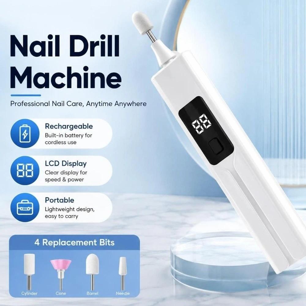 LCD Display Nail Drill Machine Portable Electric Nail Grinder Nail Drill Set Nail Art