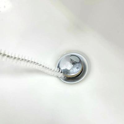 Lange Rohrreinigungsbürste, Drahtbürste für Waschbeckenfugen im Badezimmer