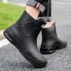 Fashion rain shoes men's trend short tube water shoes outer wear work shoes medium tube waterproof non-slip wear-resistant rain boots women