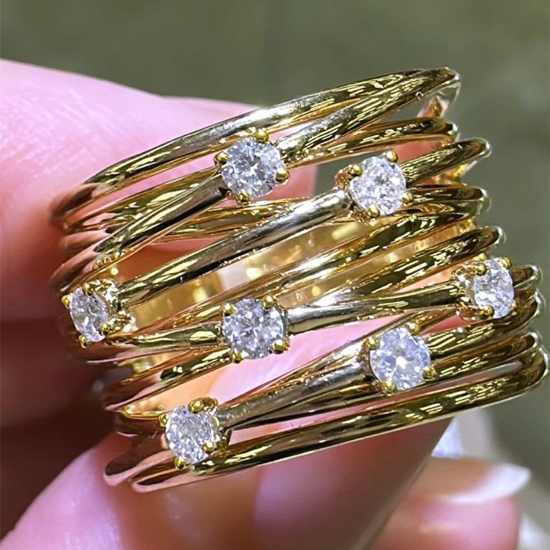 2026 New European and American Line Multi Layer Design Zircon Fashion Micro Inlaid Zircon Fashion Exquisite Accessories 6