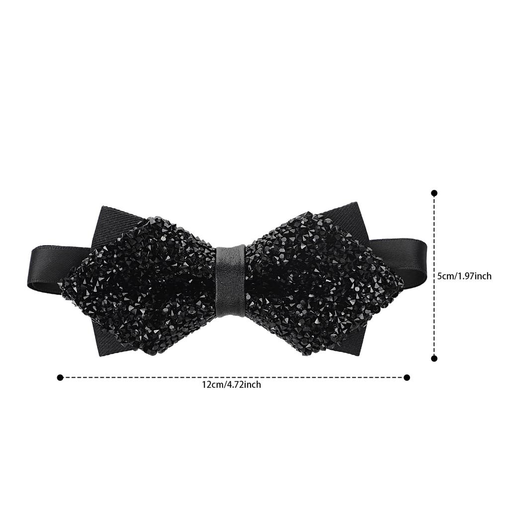 [Moonlove] Einhand-Fliege, Funkelnde Strass-Fliege, Stilvolles Accessoire für Damen und Herren, Verstellbar, Einfach An- und Ausziehen, Formell,