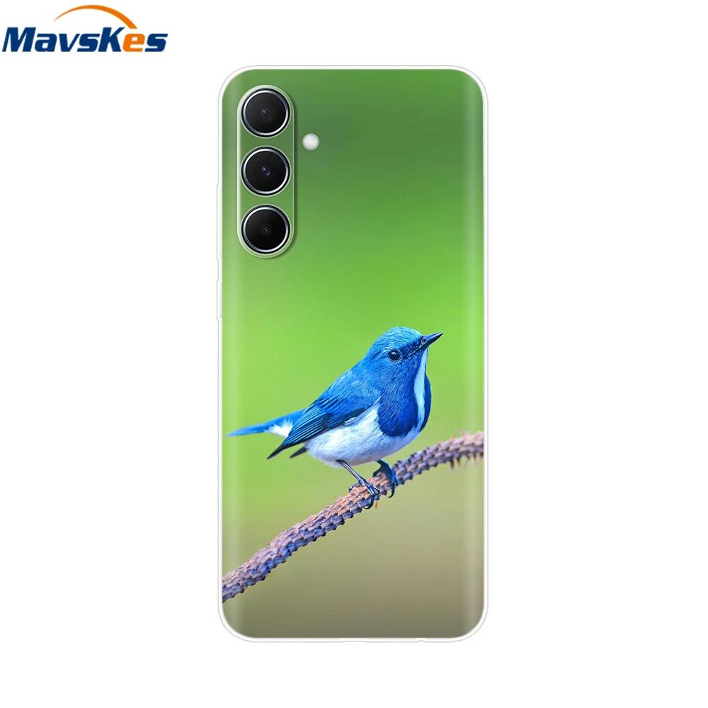 For Samsung Galaxy M35 M55 Case Cute Flower Soft Silicone Back Cover for Coque Samsung M 55 M 35 5G Phone Cover Fundas Shells