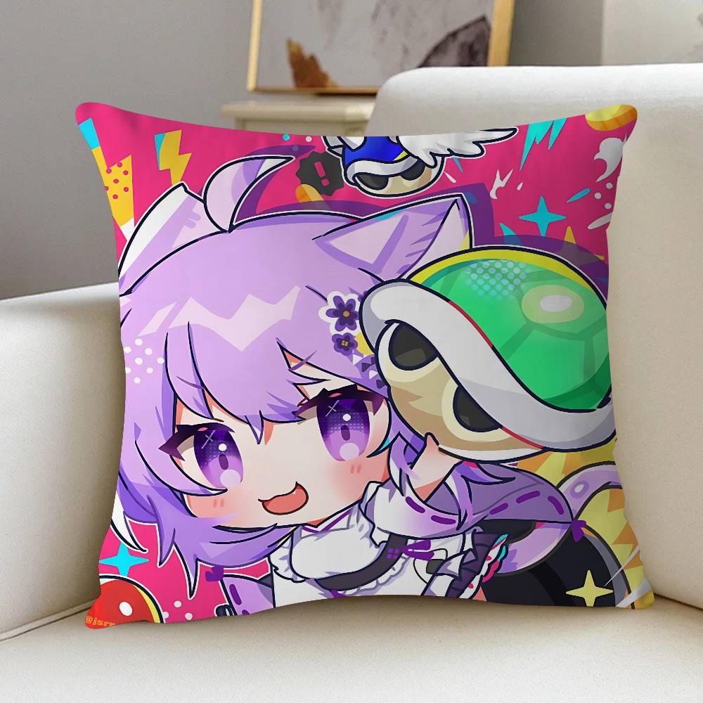 Nekomata Okayu Personalized Picture Text Home Decorative Pillows Household Gifts 45x45cm