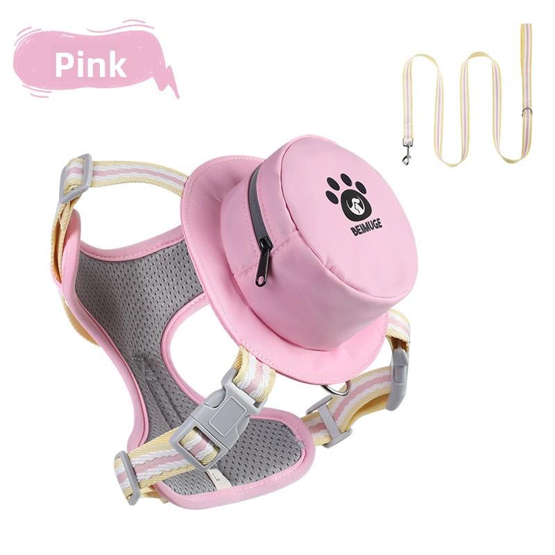 New Pet Dog Self-backpack Dopamine Leash Teddy Small and Medium-sized Dog Cat Vest Style Chest Back