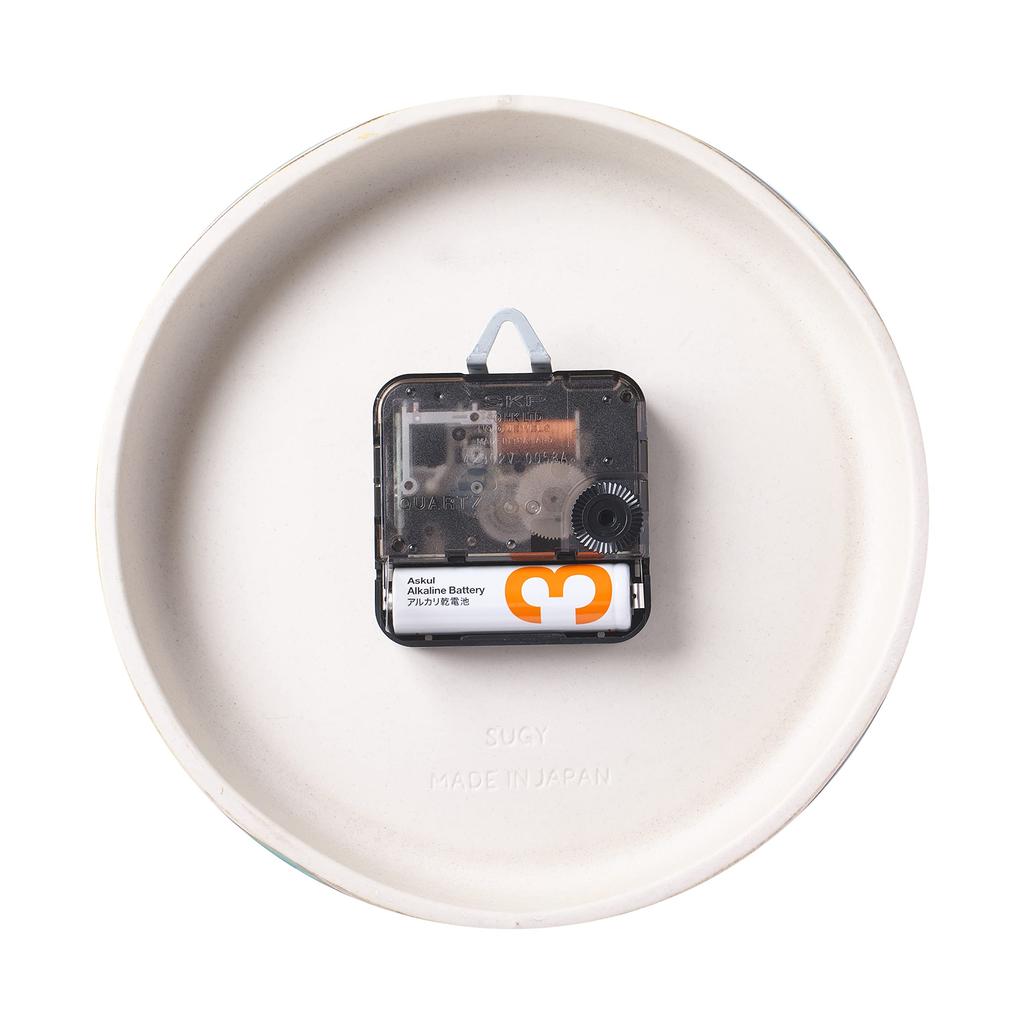 Keramik GLASIERTUHR hergestellt in Uhr, wandmontiert, stilvoll, einfach, Z-01 (milchige Glasur), SUGY, Japan, 160mm (milchige Glasur)