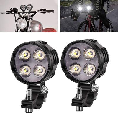 40W Motorrad Nebel Verstellbar LED Zusatz Arbeit Hoch Lang Stoßfest Universal für Elektrofahrräder und Schmal Set aus 2 X-STYLE Lichtern, Klein, Winkel,