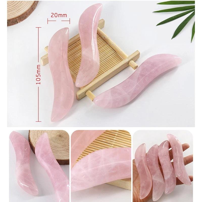 Rose Quartz Gua Sha Board Natural Jade Gouache Scraper Massager Facial Lifting SPA Acupuncture Skin Care Anti-Aging Beauty Tool