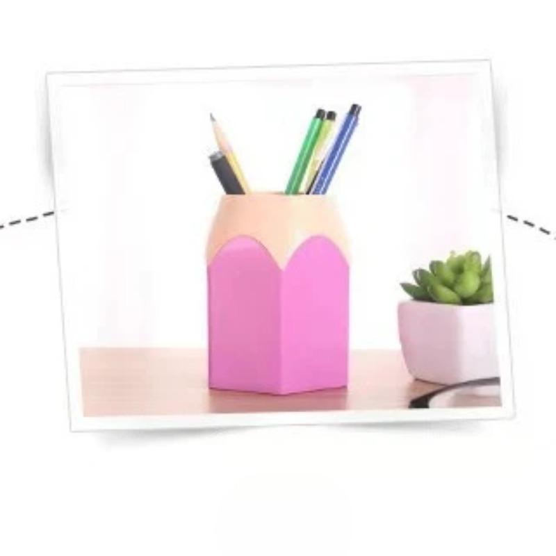 Creative Color Pencil Multifunctional Contrast Pen Holder Creative Student Stationery Desktop Storage Pen Holder