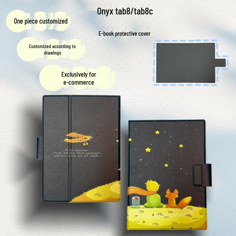 Магнитный умный чехол-книжка Onyx BOOX Tab8c - Защитная обложка для электронной книги Silk Texture White Material