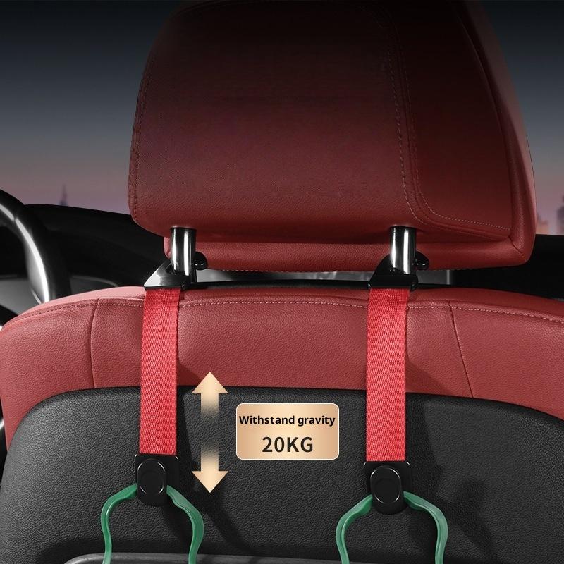 2Pcs Car Storage Interior Accessories Car Headrest Hooks Hanger For Bags Seat Back Organizer Holder Clips Auto Fastener Hooks
