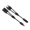 Y Branch Solar Connectors Parallel Cable Adapter 2-Way Solar Cable Connector Self-locking IP67