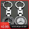 Adesivo de Carro 1 Peça Chaveiro com Logo de Carro Chaveiro de Metal Acessórios de Chave Para Mercedes Benz AMG W204 W205 W203 W211 W212 W213 W201 W210 W