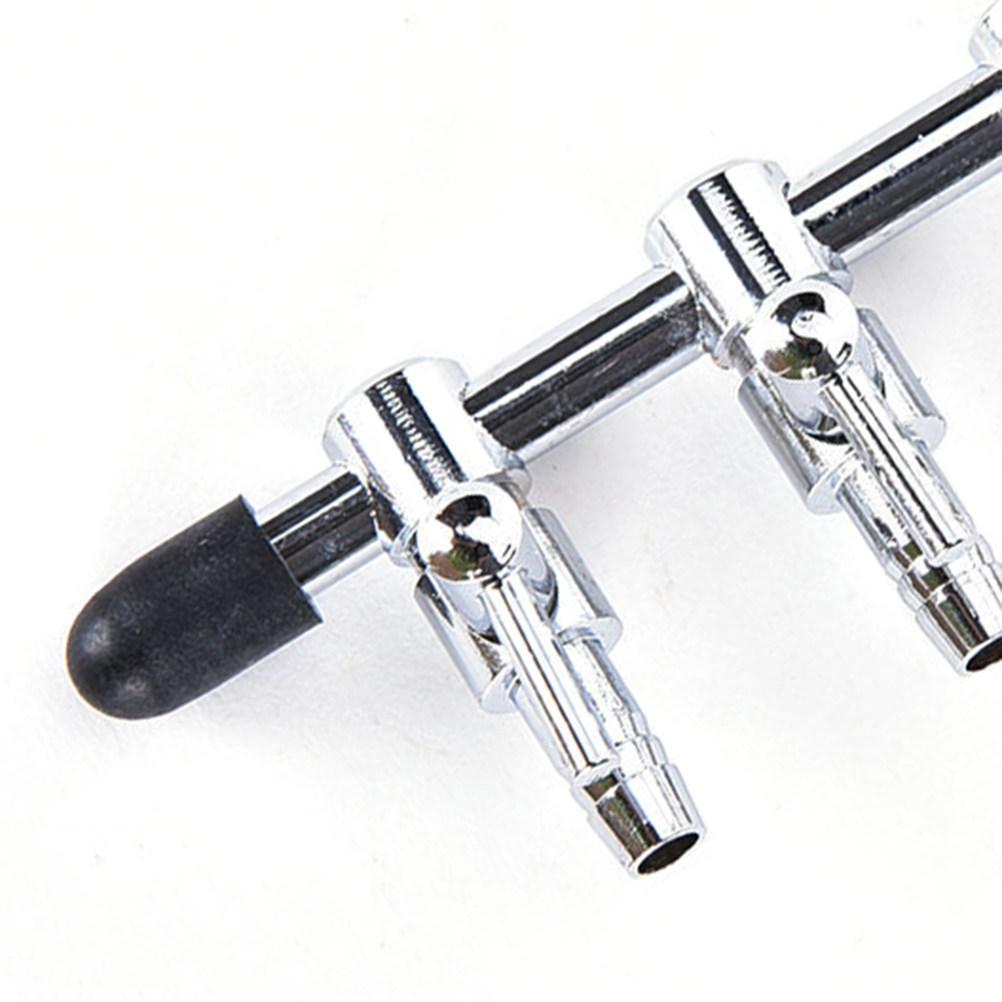 Professional 3 Way Inline Air Pump Flow Lever Splitter for Aquarium Pond Aerator Oxygen Tube Distributor Stainless Steel 4Mm