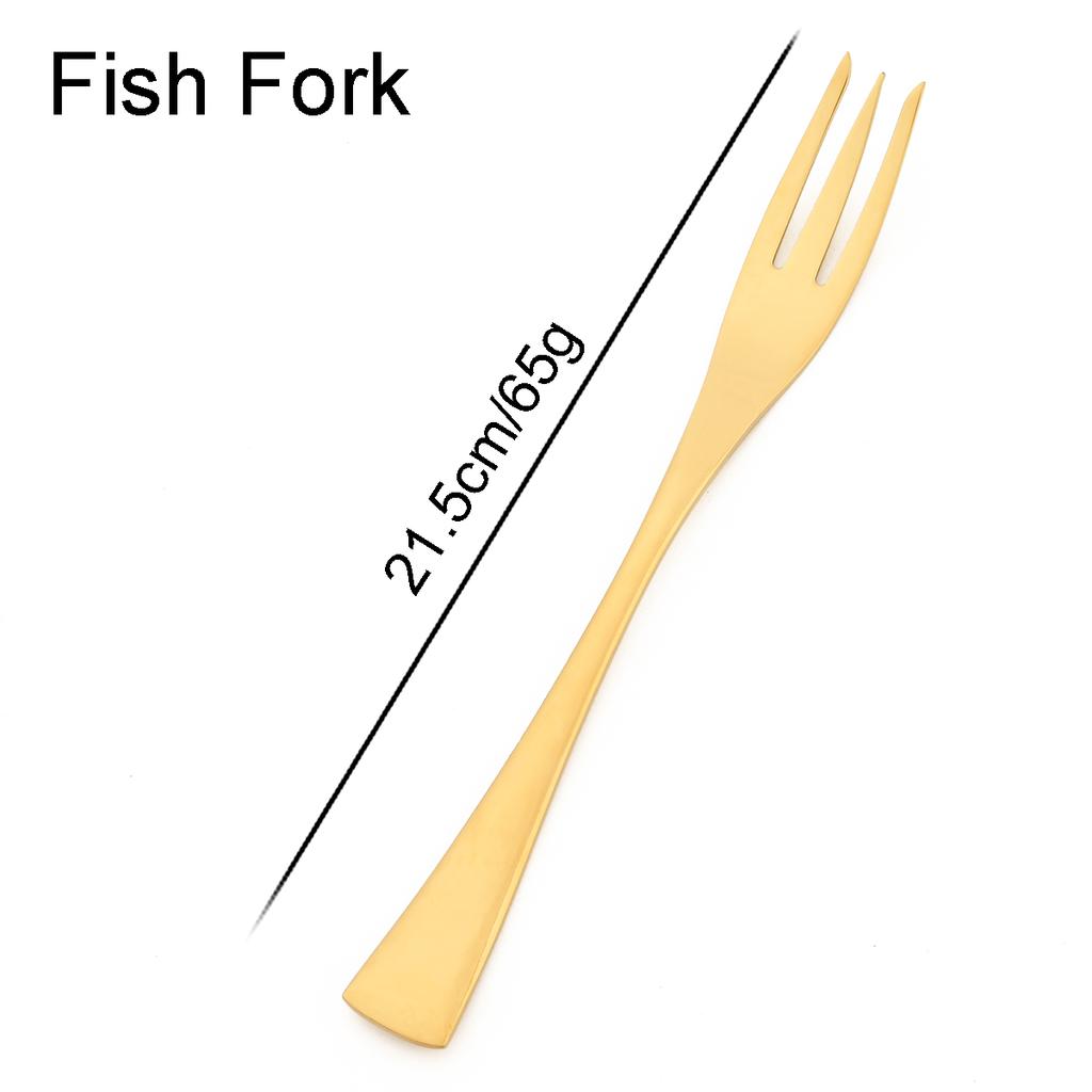 1pc 304 Stainless Steel Tableware Gold Dinnerware Steak Knife Service Fork Spoon Cutlery Salad Fork Spoon Butter Knife Flatware