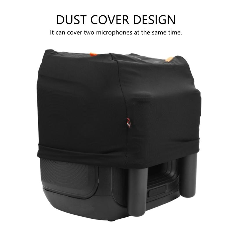 Portable Speaker Dustproof Cover With Elastics Edges Fit 2 Microphones Top Handles for Encore2 Quick Access