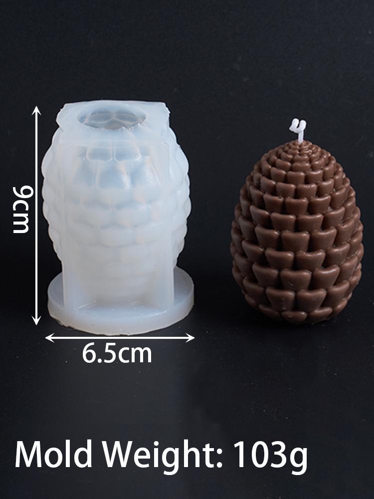 3D Pine Cone Silicone Candle Mold DIY Christmas Ornament Craft Gift Making Tool Aromath Soap Plaster Resin Molds Home Xmas Decor