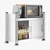 Modern Kitchen Countertop Storage Rack with Sliding Door