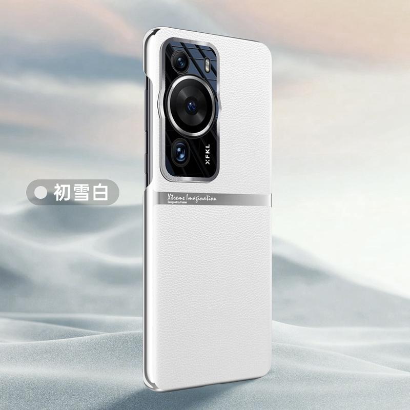Luxury Phone Case For Huawei P60 Pro Case Stylish Electroplate Leather Cover For Huawei P60 P60Pro Capa Camera Protection Bumper