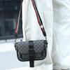 Trendy Unisex Saddle Bag Casual Flip Lock Shoulder Bag High Quality Sports Versatile Crossbody Bag Waterproof Storage Handbag