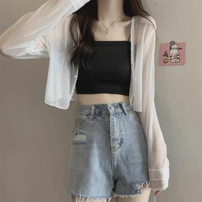 Damen Eisseide Sonnenschutz-Cardigan: Leicht, Langärmlig, Feenstil, Perfekt für Sommer & Herbst, Vielseitige Oberbekleidung oder Schal.