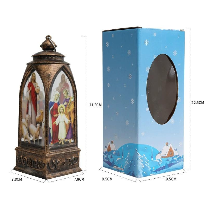 

Рождественские украшения Светодиодные огни Золотая арка Фонарь Ночник Религиозный Иисус Ретро украшения Усилитель праздничной атмосферы