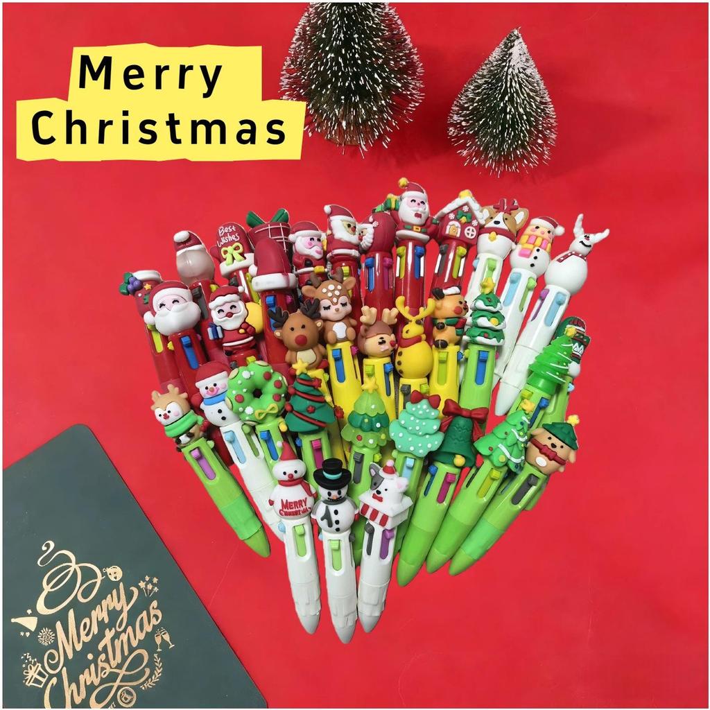 Cartoon Four-Color Ballpoint Pen - Cute Mini Oil Pen for Elementary Students, Learning Stationery, School Rewards, and Gifts