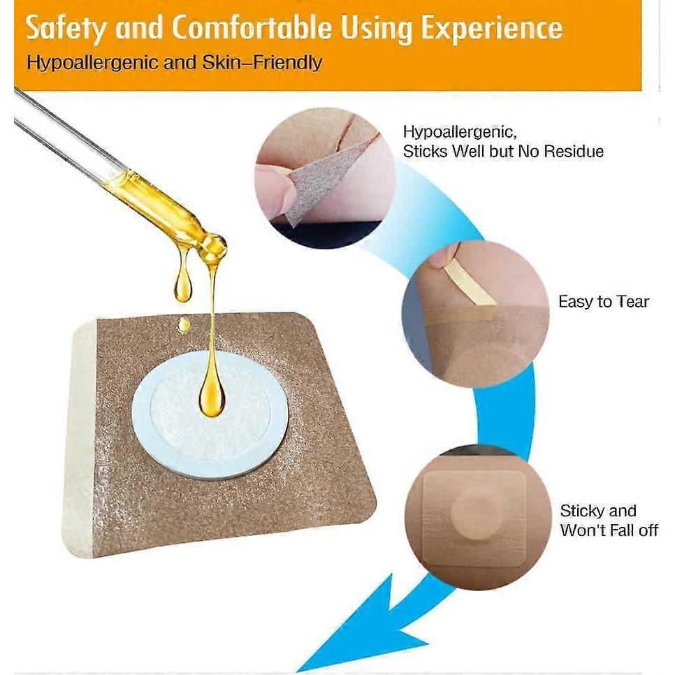 12PCS 3.2 inch Hypoallergenic Castor Oil Pack Wrap for Belly Button, Disposable Castor Oil Wrap Patches Pad with High-Abs