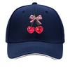 Pink Bow Red Disco Ball Cherries Graphic Sandwich Baseball Cap Unisex Women Sun Cap Outdoor Workouts Hat