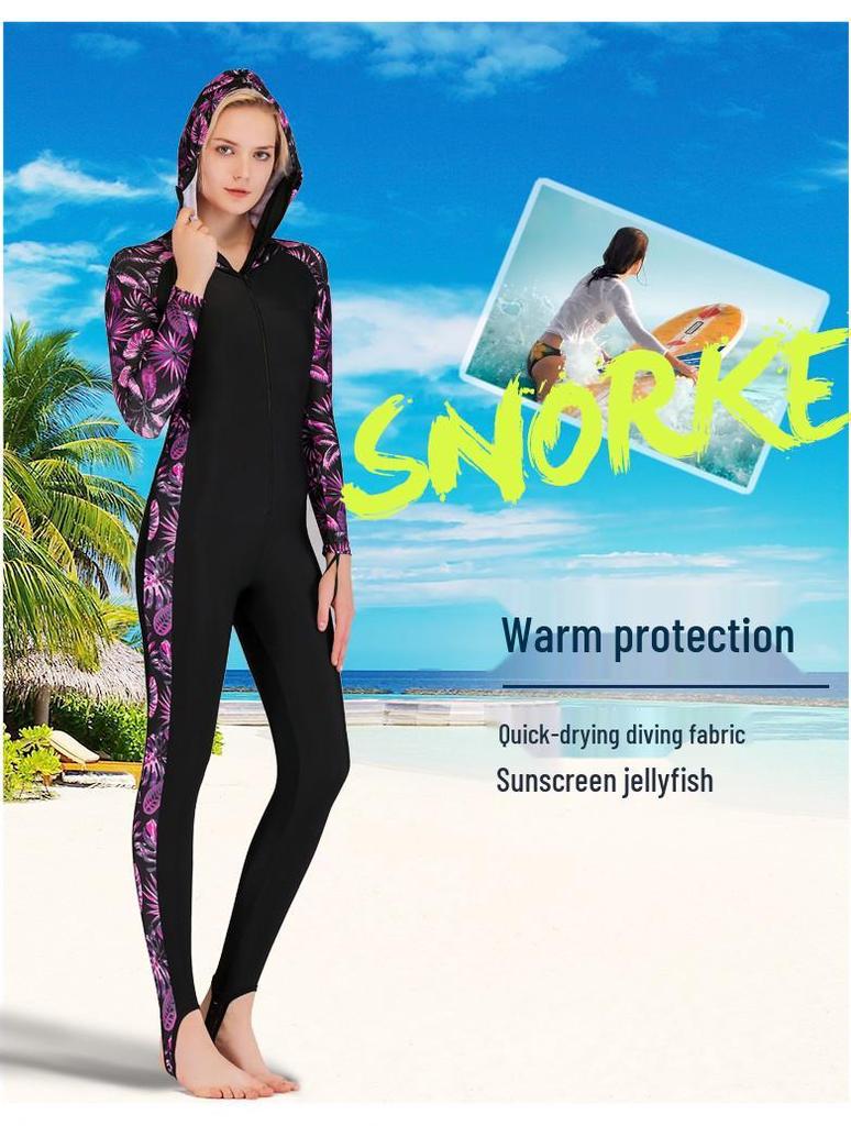 Sharkbat Women's Long Sleeve Sun Protection Slimming Wetsuit for Snorkeling and Surfing