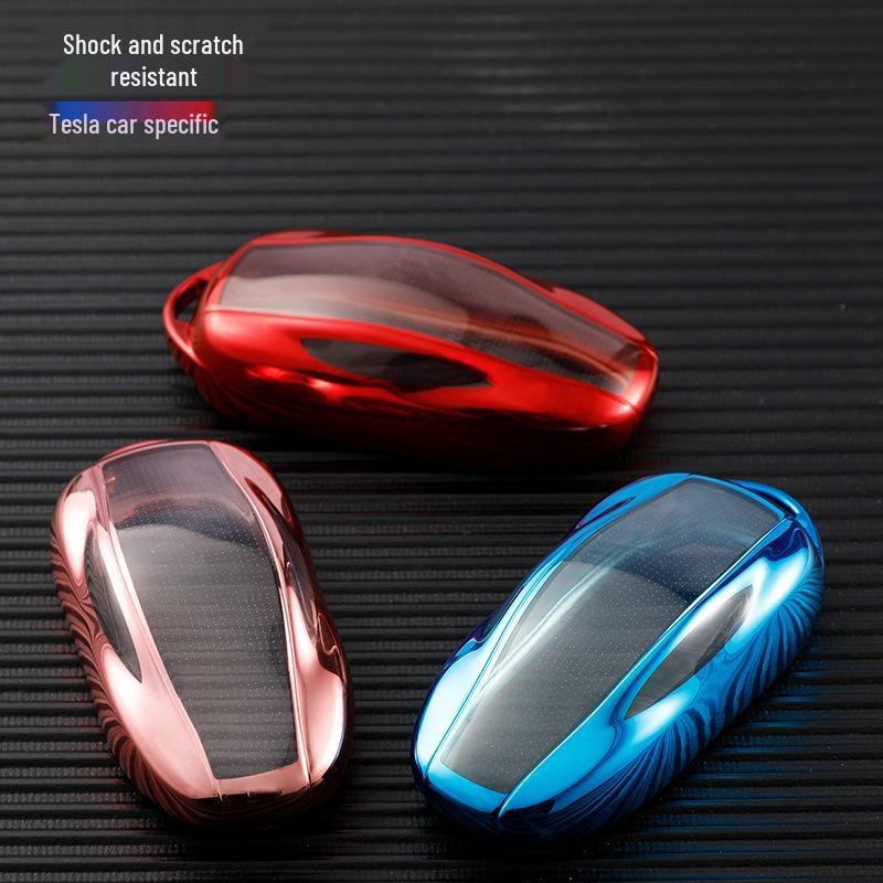 Tesla Model S TPU Transparent Key Cover with Buckle