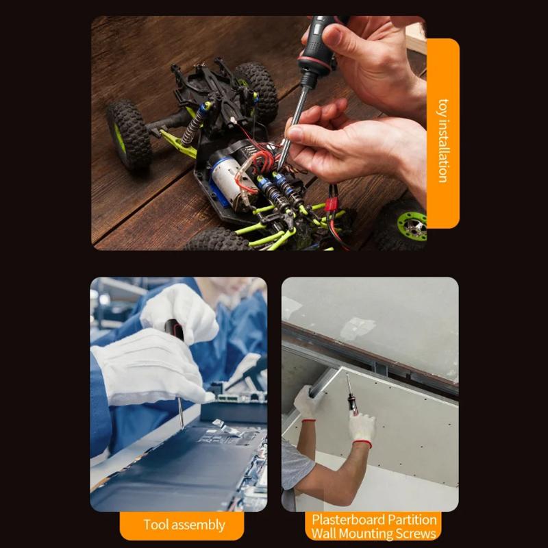 Maizhe USB Rechargeable 3.6V Electric Screwdriver With LED Light Cordless Mini Power Tools Multipurpose For DIY Household