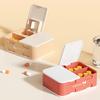 7-Day Portable Medicine Box Double-Sided Storage With Sealed Moisture-Proof Function And Built-In Slicer Suitable For Travel An