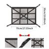 Car Roof Storage Mesh Pocket with Cross Direct Buckle - Dual Use Net for Car Roof Storage