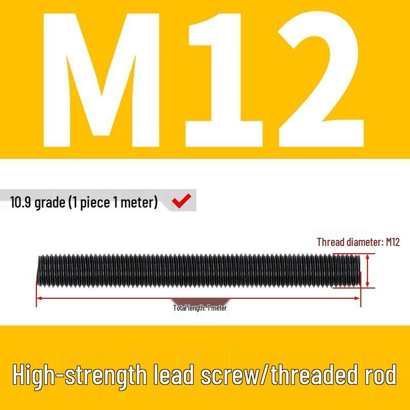 High-Strength Full Thread Screws and Rods: 8.8, 10.9, 12.9 Grade