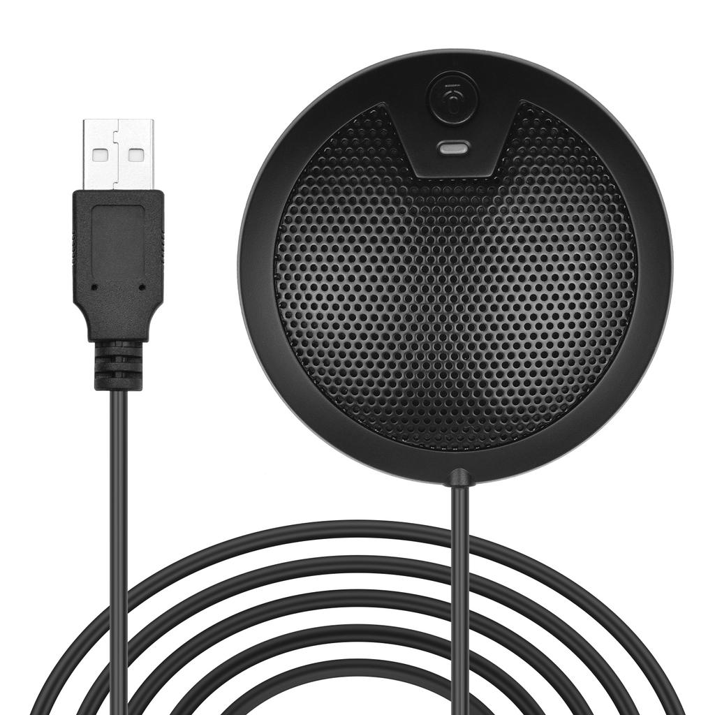 USB-stasjonær kondensatormikrofon 360 grader Omnidireksjonell mikrofon med 2 m lang kabel Type-C-plugg for