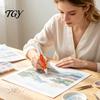 Faux Diamond Art Pen Automatic Bead Dispenser, Wax-Free Pen, Ergonomic Precision Applicator Tool for Round Diamonds, DIY Crafts Accessories