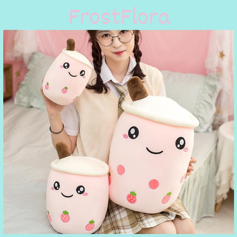 50cm Adorable Strawberry Milk Tea Plush Toy Creative Soft Doll Pillow Cushion Kids For