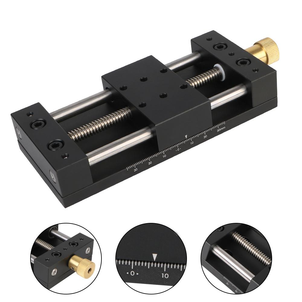 40x70mm Precision Sliding Table Manual Translation Displacement Station Platform Sliding Table X-Axis Fine‑Tuning Linear Stage