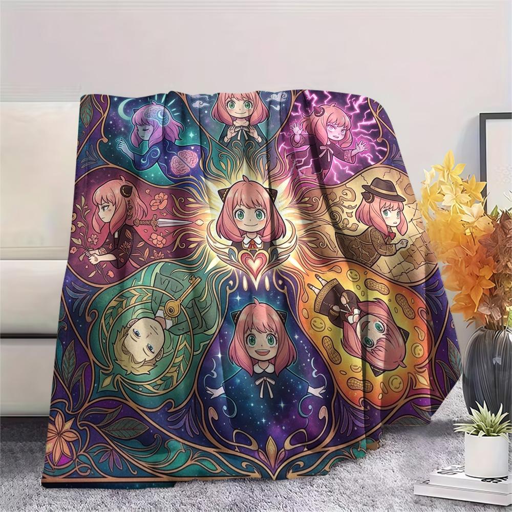 Anya Forger Print Flannel Blanket, Ultra Soft High Quality All Seasons Warm Throw, Home Decor Cozy Blanket, Perfect Christmas Gift