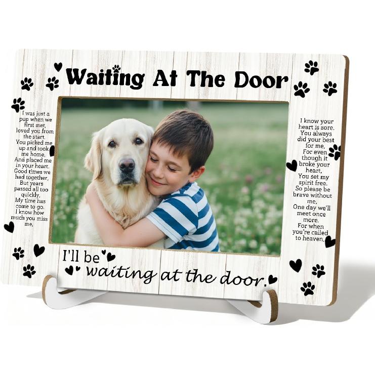 Dog Memory Memorial Gifts 4x6 Picture Frame, Dog Loss Sympathy Gifts Photo Frame, Pet Dogs in Loving Memory Picture Photo Frames 4"x6"for Desk