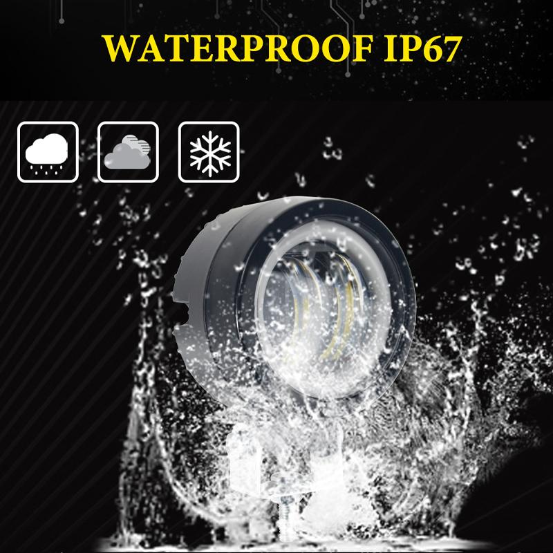 3INCH 20W Motorcycle LED Angel Eye Work Light Bar Spot Lamp Offroad Car Boat Truck SUV Pickup 12V 24V Driving Fog Lamp Headlight