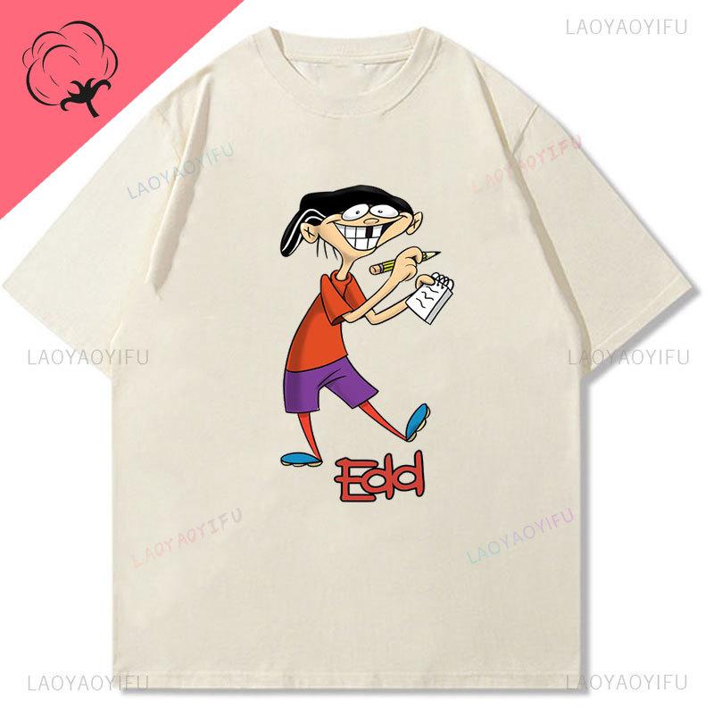 Ed Edd  Eddy Tv Show Shirt Novelty Cartoon Kawaii Cute Casual Funny Comic Printed Y2k Clothes Grahic T Shirts Cotton Unisex Top