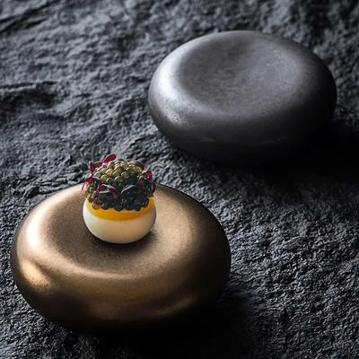 13cm Molekulární Gastronomie Stolní Nádobí Talíř na Předkrm Talíř na Sašimi Kreativní Restaurace Kruhová Izolační Keramické Dezertní Talíře