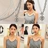 Titanium Steel Eyecatching Pearl Necklace For Women Contemporary Heart Choker Perfect For Wear Casual