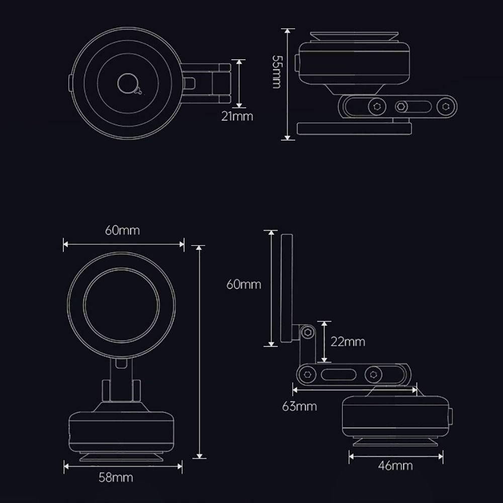 Vacuum Adsorption Magnetic Mobile Phone Holder Suction Cup Folding Tablet Stand Car Mount Universal Phone Bracket Desktop